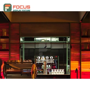 เคาน์เตอร์บริการคาเฟ่แบบรวม  ผิวลามิเนตไม้  โซนรับสินค้าสำหรับลูกค้า เคาน์เตอร์บริการหน้าร้าน - Product Image 4