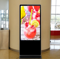 Kiosque numérique sur pied 85 pouces avec écran tactile capacitif LCD, système Android/PC, pour affichage publicitaire vidéo en ascenseur et métro