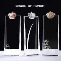 Honneur de Crystal Metal Crown Cheer Leading Dance K9 Crystal Plaque Award Crown Award Trophy