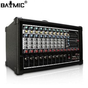 Console de mixage audio numérique professionnelle OEM 6, 8, 10, 12 canaux avec amplificateur de puissance intégré pour DJ, maison, KTV, spectacle - Product Image 2