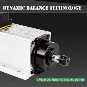 Zhong Hua Jiang 110V/220V Square ER16 1.5KW Air Cooled CNC Spindle Motor With VFD Kit for CNC Router <b>Engraving</b> <b>Machine</b> - Product Image 3