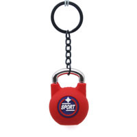 Porte-clés Kettlebell en métal, Porte-clés 3D en PVC, Porte-clés en caoutchouc, Porte-clés Kettlebell de fitness en métal, Kettlebell en métal personnalisable