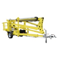 Nouveau design prix de gros hauteur de traction travail ascenseur 12-22m monté sur remorque télescopique boom levage personnel panier