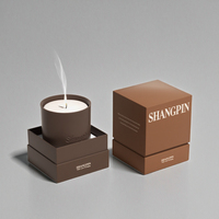 Boîtes d'emballage en carton rigide de haute qualité personnalisées de 4 mm pour bocaux parfumés, insert en mousse, lamination mate, texture papier, estampage de logo en feuille