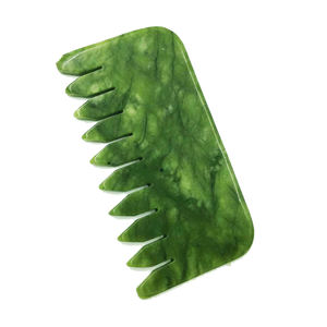 Jade Green Comb Jade Stone Scraping Massage Tool Gua Sha Board - Product Image 5