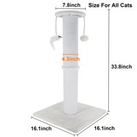 Starmon Poteau à gratter pour chat robuste et plus épais en corde de sisal avec boule suspendue