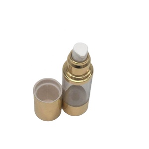 Flacons de crème cosmétique de luxe personnalisés sans air avec <span class=keywords><strong>pompe</strong></span> en aluminium doré pour sérum et lotion de soin de la peau 15 ml - Product Image 5