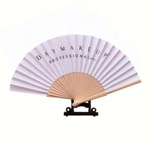 Éventails pliants chinois vintage de haute qualité avec manche en bois sculpté, éventail en bois personnalisé uni - Product Image 6