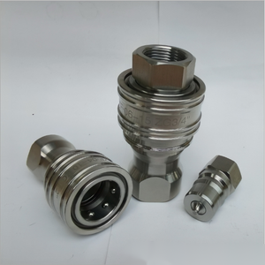 Acoplamiento rápido hidráulico de acero inoxidable, acoplador rápido de cara plana de alta presión, con ISO16028, QC14 - Product Image 5