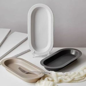 High Quality Good Price Elegant Design Brown Wholesale Luxury Western Grey Exquisite Bone Dinner Plate Ceramic Tableware - Product Image 4