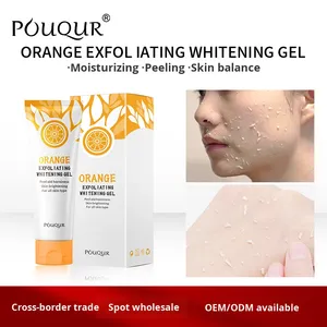 Venta al por mayor Eliminación de piel muerta Exfoliación Naranja Limpio Cuerpo Cara Gel Vitamina C Limpieza de poros Gel exfoliante facial - Product Image 4