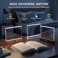 Nouvelle lampe de lecture LED plate 2026, rechargeable, pour livre, dortoir, chambre, portable, USB, lumière d'ambiance pour étudiant