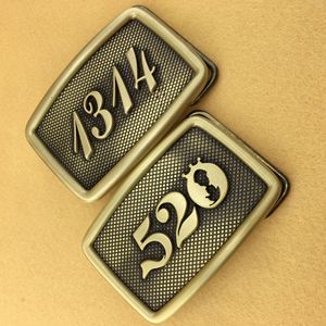 Boucle de ceinture en laiton massif brossé, 10-40mm, largeur intérieure, personnalisé, de luxe, avec lettres de nom, <span class=keywords><strong>1314</strong></span> <span class=keywords><strong>520</strong></span> western - Product Image 2