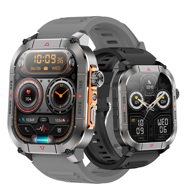 2025 GPS Smart Watch HK84 Compass Health Management Multi Sports Mode 400mAh 3ATM Waterproof Outdoor Smart Watches