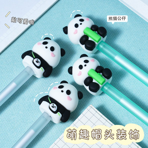 Cartoon Panda Gel Pen Black Ink Metal Tip Plastic Body Office School Use Stationery - Product Image 4