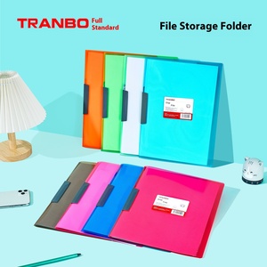 Tranbo đầy đủ tiêu chuẩn A3 đôi kéo que xoay kiểm tra giấy Clip kẹo đầy màu sắc A4 trong suốt báo cáo Clip PP người yêu Clip nộp hồ sơ - Product Image 4