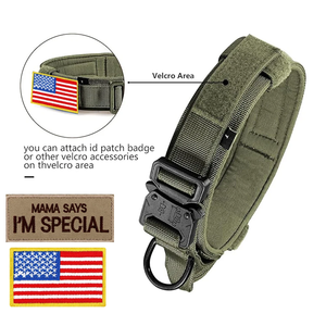 Conjunto de <span class=keywords><strong>Collar</strong></span> y Correa Táctica para Perro con Velcro para Perros Medianos y Grandes, <span class=keywords><strong>Collar</strong></span> Ajustable para Mascotas con Hebilla, <span class=keywords><strong>Collar</strong></span> de Nailon para Entrenamiento - Product Image 2