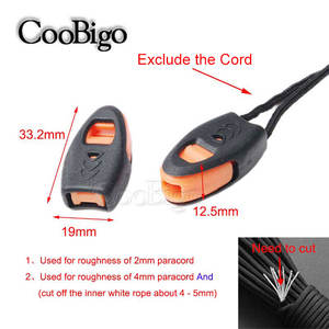 50pcs प्लास्टिक आपातकालीन अस्तित्व सीटी कॉर्ड अंत ताला डाट क्लिप्स ज़िप खींच Paracord चाकू डोरी आउटडोर शिविर यात्रा किट - Product Image 2