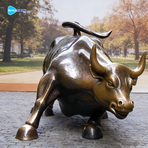Escultura <span class=keywords><strong>de</strong></span> Bronce Tallada <span class=keywords><strong>de</strong></span> Alta Calidad <span class=keywords><strong>de</strong></span> Toro <span class=keywords><strong>de</strong></span> Wall Street, Tamaño Real, para Exteriores, con Técnica <span class=keywords><strong>de</strong></span> Fundición - Product Image 5