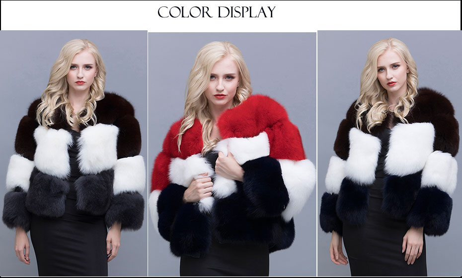 MWFur Multi color Jacket For Women Fashion Real Fox Fur Coat Winter Ladies Outwear Natural Fox Fur Coats Women Fashion
