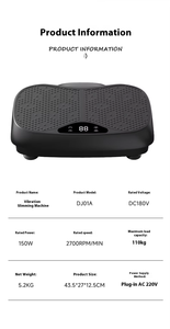 Massaggiatore dimagrante elettrico da donna 220V vibrazione per tutto il corpo bruciagrassi dimagrante modellante strumento di <span class=keywords><strong>Fitness</strong></span> per la casa - Product Image 2