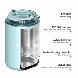 Mug à café isotherme ANSHENG à double paroi en acier inoxydable, tasse de voyage Summit pour boissons chaudes et froides - Product Image 2