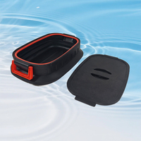 Tempat Sampah Teleskopik Portabel untuk Mobil, Tempat Penyimpanan Lipat Anti Bocor Bulat, Ember Air Mini Rumah Tangga Luar Ruangan yang Dapat Ditarik