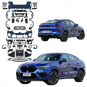 Qualité d'origine pour <span class=keywords><strong>BMW</strong></span> <span class=keywords><strong>X6</strong></span>-Series G06 2020-2022 Mise à niveau vers <span class=keywords><strong>F96</strong></span> X6M <span class=keywords><strong>M</strong></span>-Power <span class=keywords><strong>Competition</strong></span> Pare-chocs Jupes latérales Kits de carrosserie complets - Product Image 1