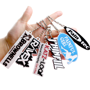 Wholesale Designer Promotional Personalized Silicone Keychain Pvc Charms Custom logo Keyring Rubber Key Chain