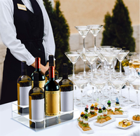 Organisateur de rangement de Bar à domicile porte-bouteilles en acrylique présentoir de vin étagère pour le vin Soda sirop bière