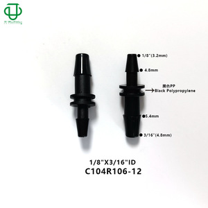 Conectores Pagoda de 2 Puertos, Plástico PP Negro, Reductor de Dos Vías, Conexión Recta, Universal para Gas y Líquido CO103 116 - Product Image 4