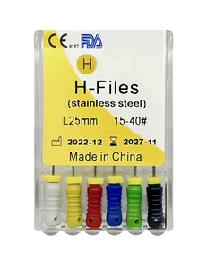 Hand Use dental root canal files Stainless H endo files productos dentales