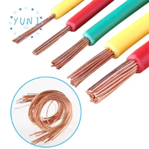 YUNI Cable Manufacturer Flexible Copper Copper Conductor Flexible Cable RVV Copper Flexible Cable