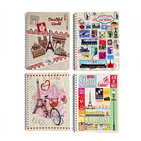 Cuaderno de Doble Anillado con Cubierta Impresa a Color, Precio de Fábrica, Cuaderno Rayado para Estudiantes Escolares, África Occidental Francesa