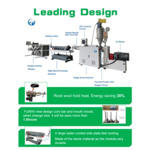 Machine à tuyaux ondulés monocouche haute vitesse, extrudeuse de plastique améliorée pour tuyaux PVC PP PE, contrôle PLC, économie d'énergie, plaque 38CrMnAl - Product Image 4