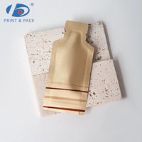 Sachets personnalisés en aluminium imprimé numériquement, scellés sur trois côtés, pour échantillons cosmétiques, crèmes et masques, petits sachets de forme spéciale