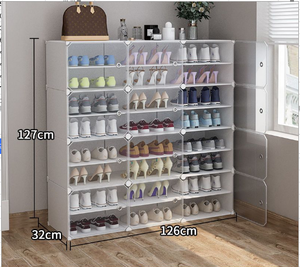 Scarpiera Organizzatore Armadietto Impilabile Incredibile Scarpiera Arredamento per Casa Soggiorno Mobili Portatili in Plastica - Product Image 1