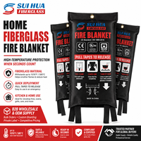 Couverture anti-feu en fibre de verre pour cuisine, résistante à la chaleur, protection d'urgence contre les incendies de graisse, sécurité domestique, OEM ODM