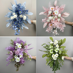 Accessoires de <span class=keywords><strong>mariage</strong></span>, fleurs artificielles, décorations de fiançailles, accents floraux suspendus, arches de fleurs en plastique, toile de fond murale pour lieux de <span class=keywords><strong>mariage</strong></span> - Product Image 5