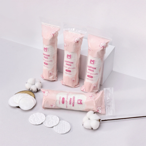 Almohadillas desmaquillantes redondas de muestra gratis Almohadillas cosméticas de algodón natural desechables - Product Image 1