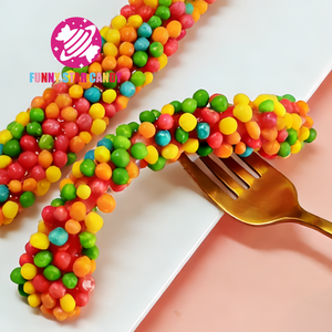 Caramelle Gommose Halal Sour Rainbow Rope Crunchy, Gusto Frutta, Croccanti, Personalizzabili, all'Ingrosso - Product Image 3