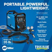 Saldatrice MIG Miller Millermatic 211 Pro 120/240V a Doppio Voltaggio, Macchina per Saldatura Inverter Portatile per Acciaio e Alluminio