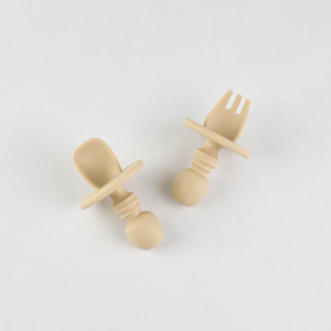 ช้อนเลียและส้อมซิลิโคนแบบนิ่มช้อนฝึกที่จับสั้นสำหรับอาหารเด็กทารกและ<span class=keywords><strong>ข้าว</strong></span>ทานอาหารสำหรับ<span class=keywords><strong>เด็ก</strong></span> - Product Image 5