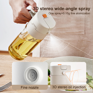 Nuovo Design 2-in-1 <span class=keywords><strong>Charles</strong></span> 600ml Dispenser Spray per Olio e Aceto in Vetro Riutilizzabile Ecologico Riciclabile con Accessori in Silicone per Cucina - Product Image 3