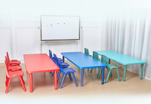 Preschool School Wooden Fireproof Top Height <strong>Adjustable</strong> <strong>Table</strong> for Kindergarten Classroom Children MOETRY - Product Image 3