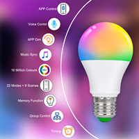 Ampoules LED DUSKTEC E27 B22 8W 2pcs Inverter Colored Led Bulbs Home RGB LED Bulb Lights avec Alexa
