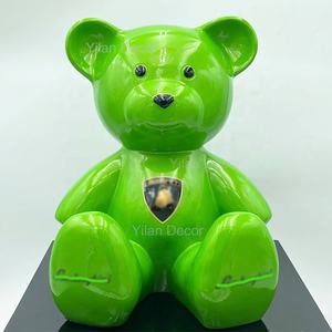 Ours de luxe ballon Designer Statues personnaliser fibre de verre résine dessin animé Souvenir <span class=keywords><strong>Figurine</strong></span> pour <span class=keywords><strong>magasin</strong></span> galerie décor à la maison - Product Image 2