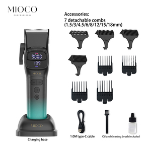 ฐานชาร์จมอเตอร์5สปีด <span class=keywords><strong>M999</strong></span>โลหะโลหะโลหะเซรามิก3000mAh LCD Type C สำหรับร้านเสริมสวย - Product Image 4