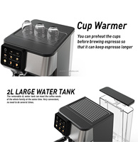 Machine à café électrique moderne européenne 700 ml avec mousseur à lait en acier inoxydable de haute qualité, système de brassage domestique