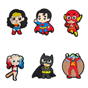 จี้รองเท้าลายตัวละครมาร์เวล DC Justice <span class=keywords><strong>Alliance</strong></span> ของตกแต่งรองเท้าแบบ DIY อุปกรณ์เสริมรองเท้า ตัวล็อคยาง PVC สำหรับรองเท้าแบบสวม ขายส่ง - Product Image 3